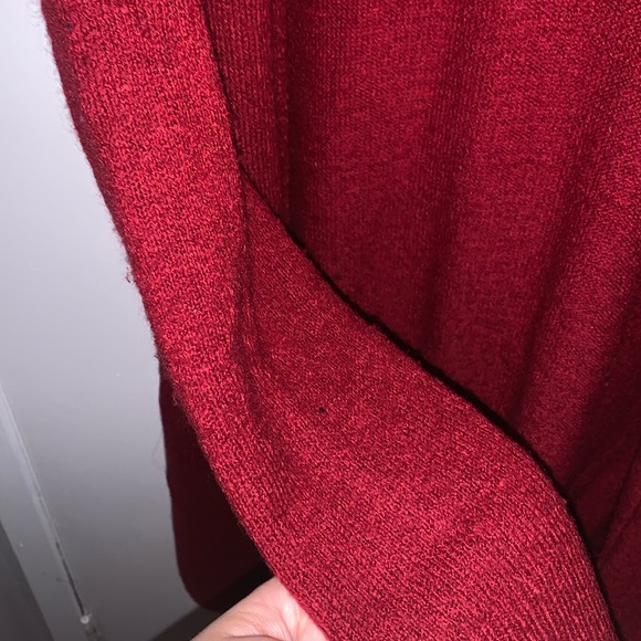 [S] F21 Red Hooded Cardigan - Picture 7 of 11